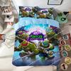 T-Teenage Mutant N-Ninja Turtles,Microfibre Bedding Sets, Children's Bed Linen with Zip Room Decor Duvet Cover for Teenagers963