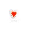 5pcs/set Double Sided Heart Shape Ceramic Beads Small Porcelain Beads Jewelry Making  Necklace