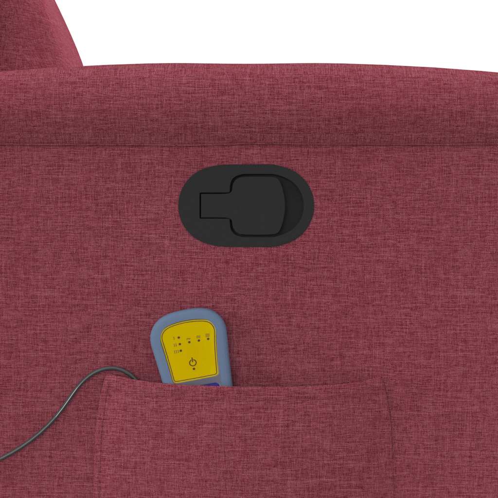 Massage Chair Wine Red Fabric