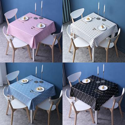 Tablecloth Fabric Waterproof And Oil-Proof Leave-In Light Luxury Square Dining Table Cloth Coffee Table Cloth Pvc Tablecloth Mat
