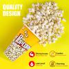 Novelty Place Retro-Style Plastic Popcorn Containers for Movie Night - 7" Tall X 4.5" Top Diameter (3 Pack)