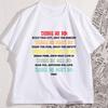 Things We Did TShirt Funny Music Lyrics Tee Rock Band Humor TShirts Classic Rock Music Lovers Tshirt Loose Unisex Streetwear