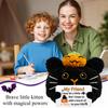 Handmade Pumpkin Cat Dolls Funny Positive Emotion Cute Crochet Mini Pocket Dolls with Card Home Decor Party Gift Ornament