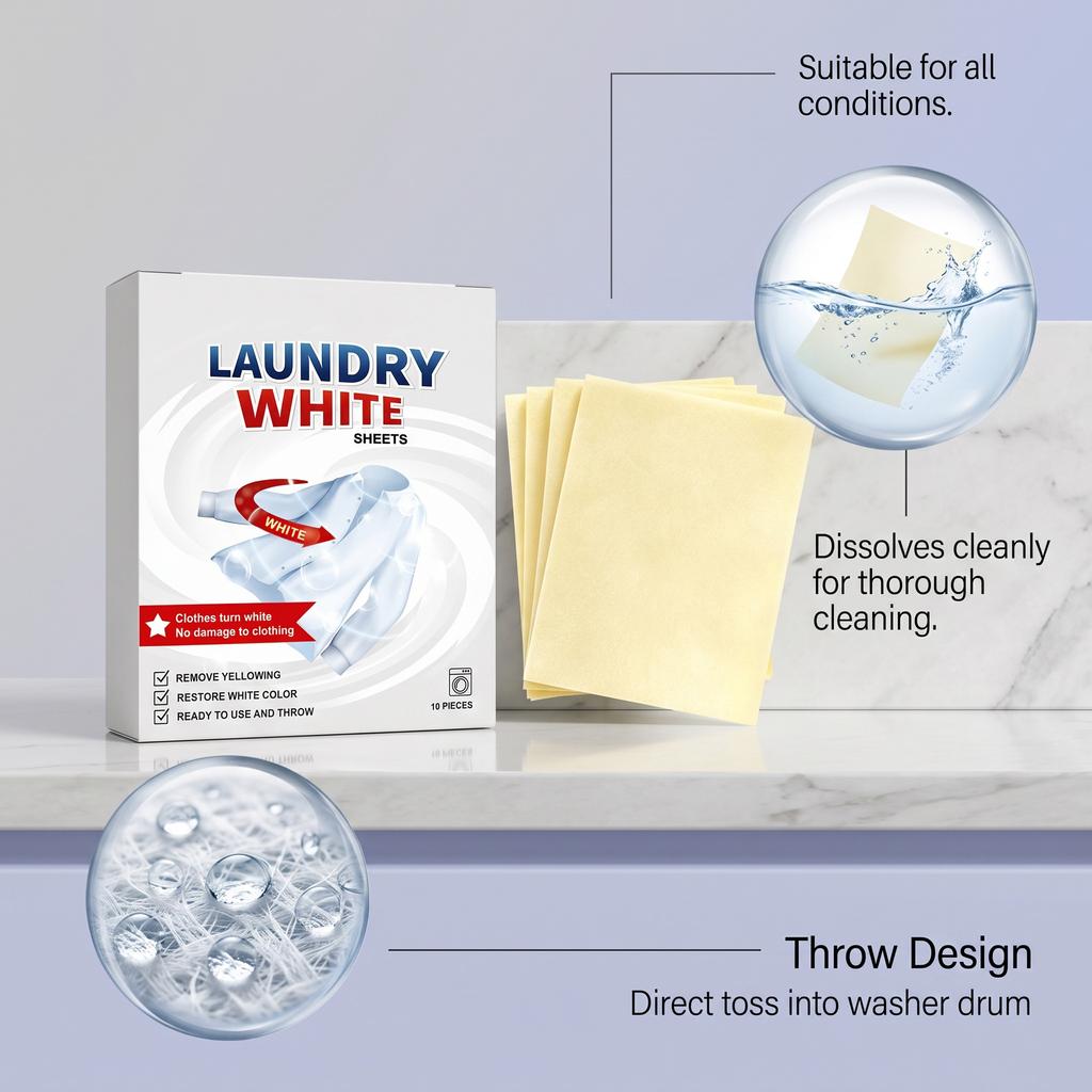 Whitening Sheets for Whites, Brightening Additive