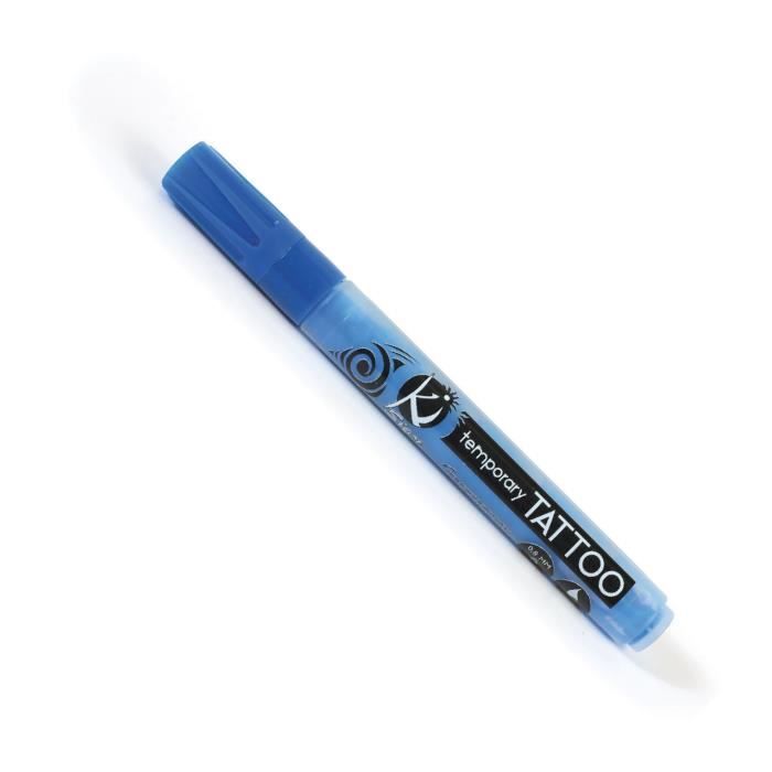 MARQUEUR TATTOO TEMPORAIRE 6ml BLEU NACRE {couleur}