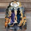 Women's Casual Long Sleeve Halloween Print Hoodie Pullover Sweatshirt