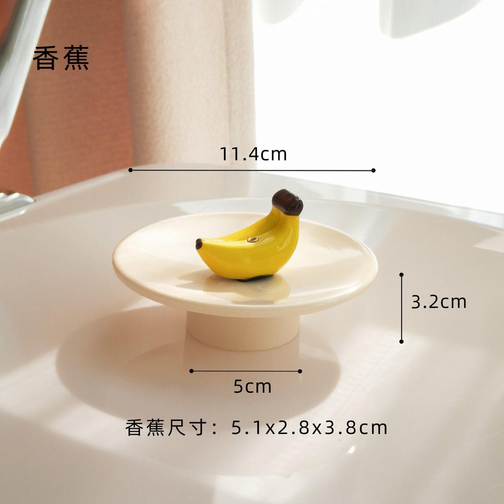 Creative Fruit Shaped Incense Holder, 3D Cute Incense Insertion Plate Decoration, Banana and Apple