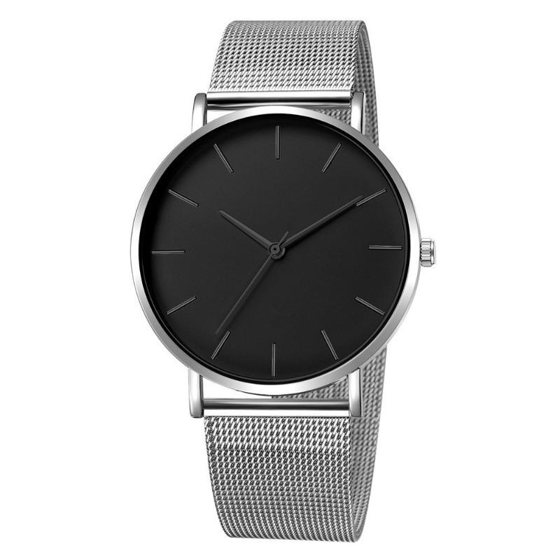 Simple trend fashion thin mesh belt watch men's personality simple scale quartz men's watch