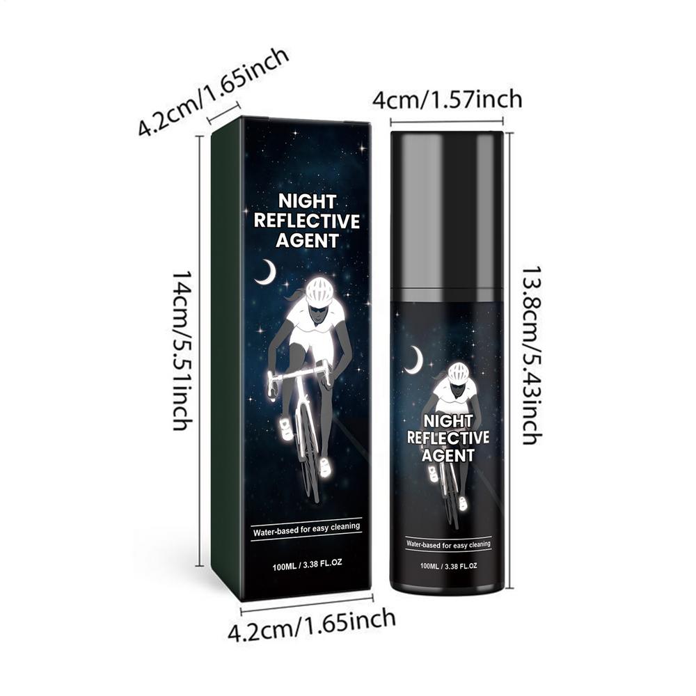 Reflective Spray Paint 100ml Glowing Paint For Bike Night Riding Long Lasting Glow Paint For Clothes Bicycles Skateboards Canvas