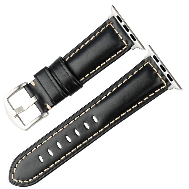 For Oil Wax Leather Band for Apple Watch Strap Ultra 2 49mm 45mm 41mm 44mm 42mm 40mm 38mm iWatch Series 9 8 7 6 SE 5 4 Bracelet
