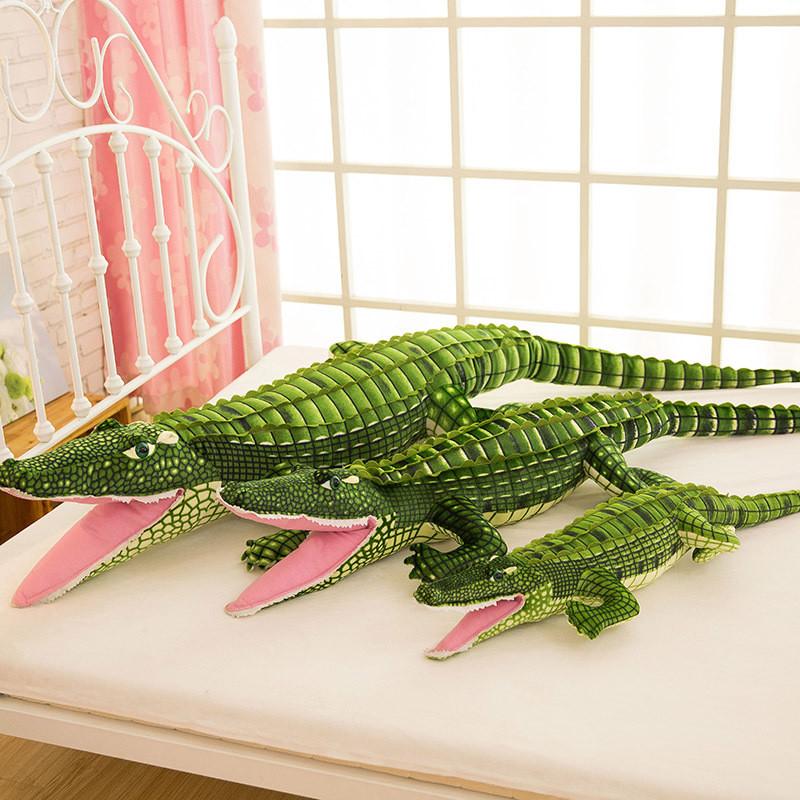 Plush Green Alligator Toy Kids Crocodile Cartoon Simulation Children Pillow Gift