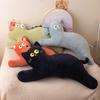 Long Plush Cat Pillow Maillard Style Cute Plush Toy Bed Head Cushion Sofa Leg Hug Companion Gift for Women