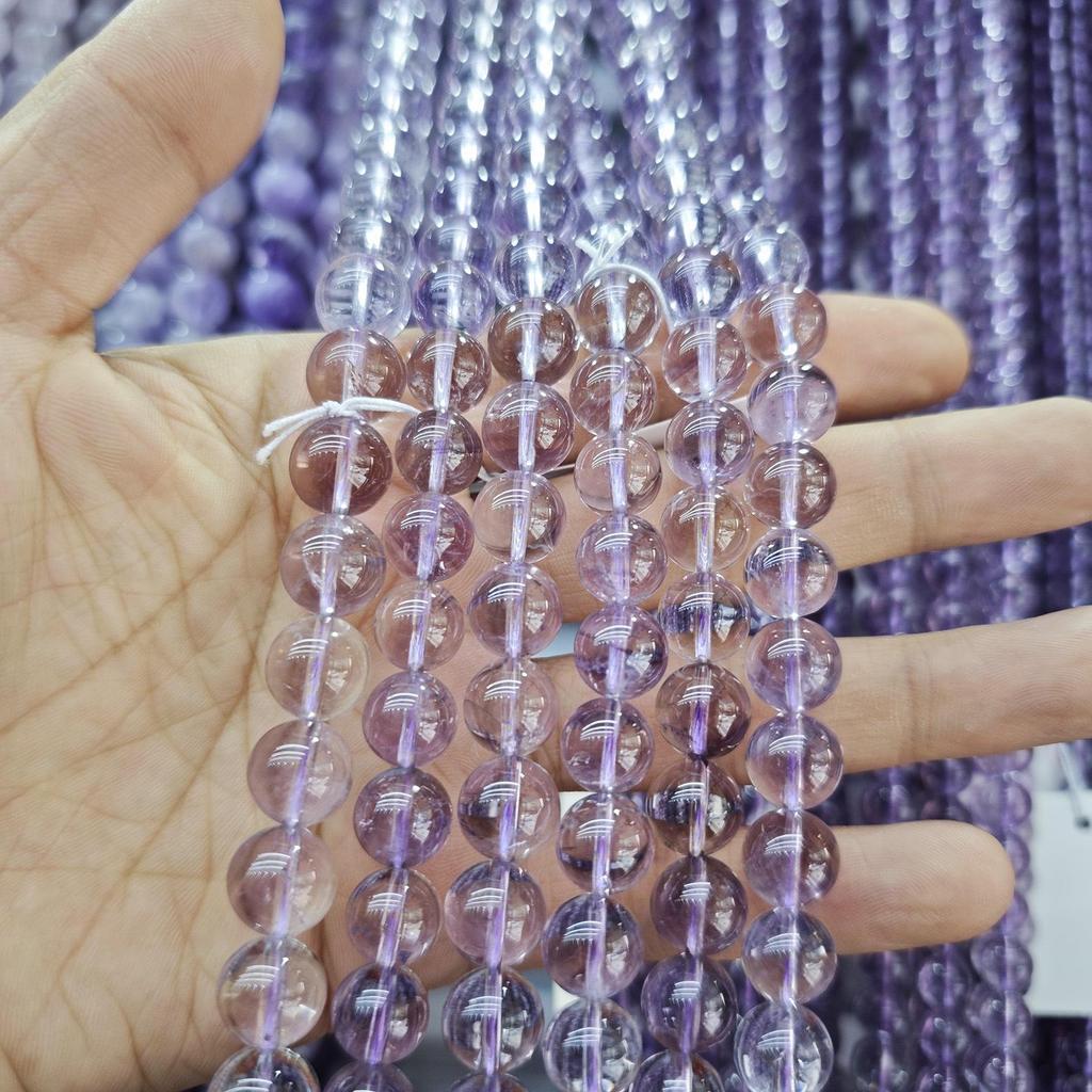 Purple Series Amethyst & Super Seven Crystal Beads: Round, Natural Stone, DIY Jewelry Accessories