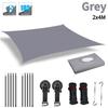 Car Awning for Van Campervan Caravan Truck Vehicle 2x3M 2x4M Waterproof Sun Shelter Canopy Anti-UV Outdoor Camping Shade Sails