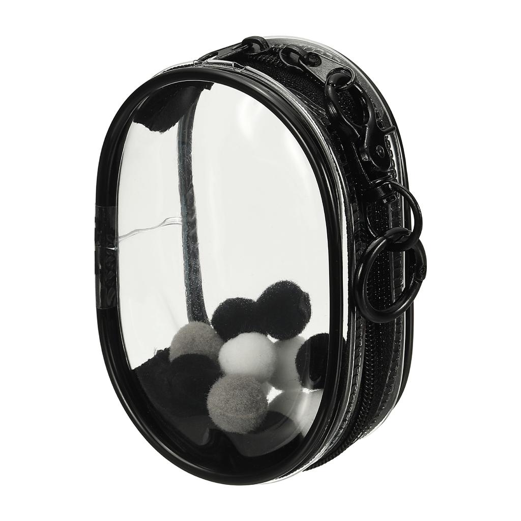 Uxcell 4 Inch Plush Doll Out Bag PVC Transparent Mini Doll  Display Pouch Clear Storage Case for Blind Box Doll Display Round