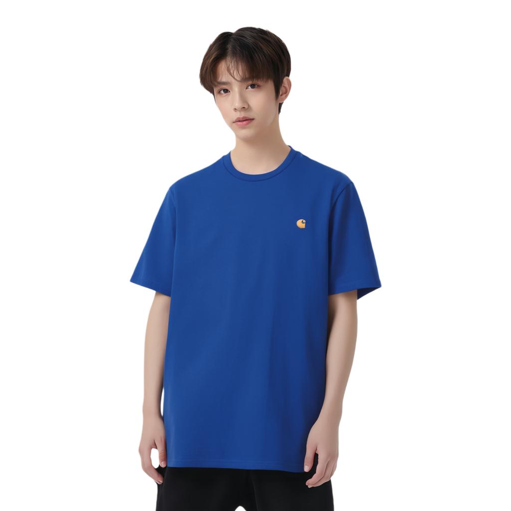 Carhartt WIP SS24 Chase T-Shirt Chase Logo Embroidered Gold Label Series Loose Fit Logo Letter Pattern Short Sleeve T-Shirt I026391-22K-XX