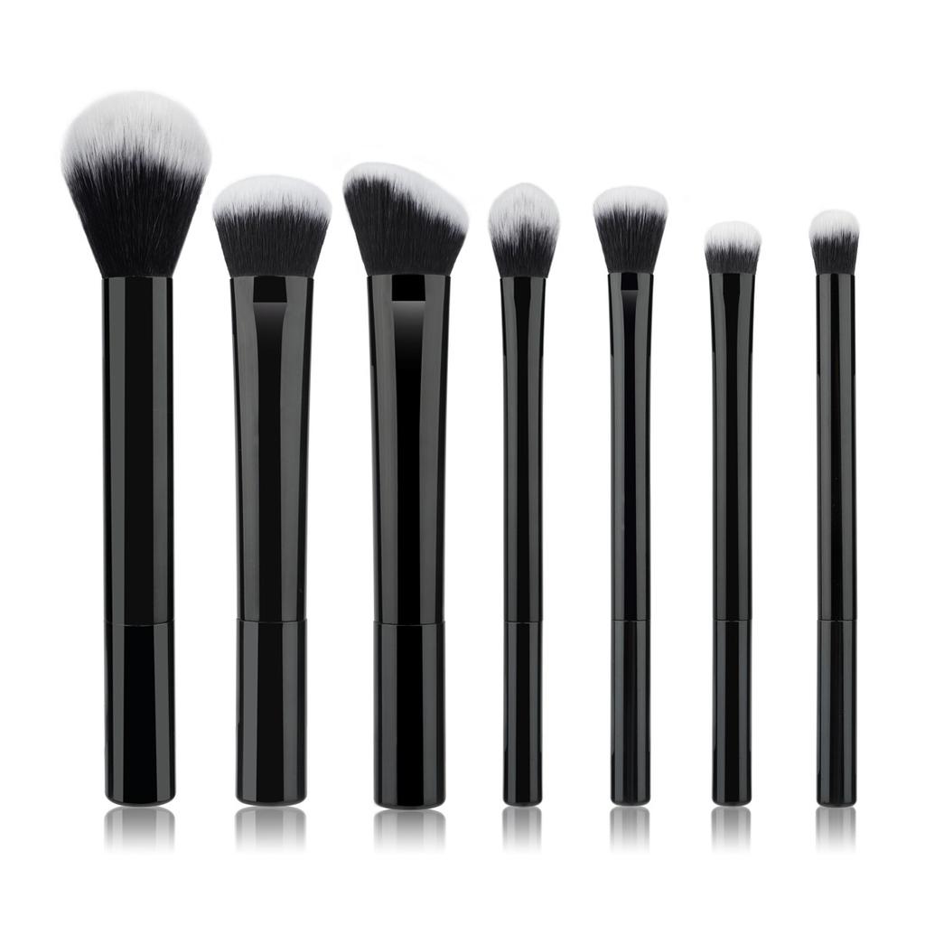7 Transparent Rod Makeup Brush Cover Brush, Eyeshadow Brush Loose Powder Brush