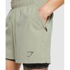 Gymshark Spodenki Sport 5 w kolorze kredowo-zielonym, asfaltowo-szarym A5a7w Ecj4