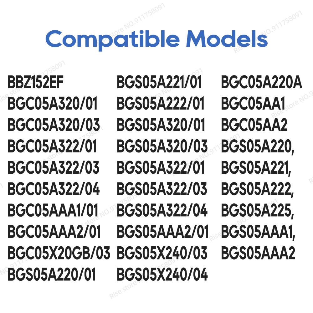 Filter Compatible for Bosch BGC05A220A BGC05A322 BGC05AAA1 BGC05AAA2 BGC05X20GB, BGS05A220 BGS05A221 BGS05A222 BGS05A225