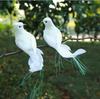 2pcs Fake Bird White Doves Artificial Foam Feathers Birds With Clip Pigeons Decoration For Wedding Christmas Home