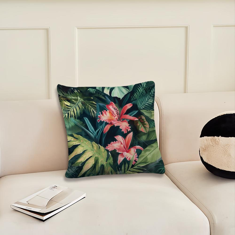 Модная Тропическая Джунгли Цветок Наволочка Подушка Чехол Декор Комната Дом Диван гостиная Офис Авто Нордическая Простота 12x12Inch