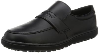 High Grip Unisex Loafer Work Shoes H230D Black [Midori Anzen] 27.0cm