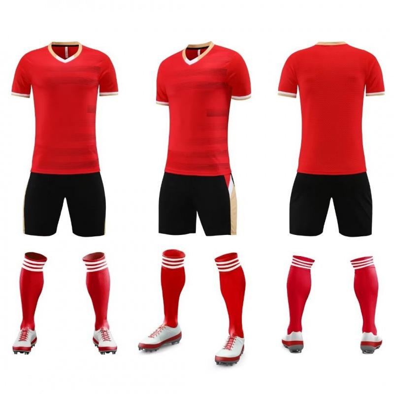 Children S Football Jersey Set Boys And Women S Short-Sleeved Football Training Jersey Printed Competition Jersey Team Jersey Primary School Football 3XS