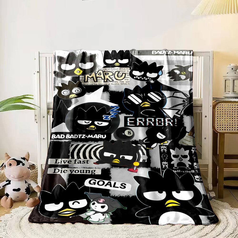 

The pattern features Badtz-Maru characters with playful and edgy elements. for all seasons blanket lunch break throw gift 80cm x 120cm