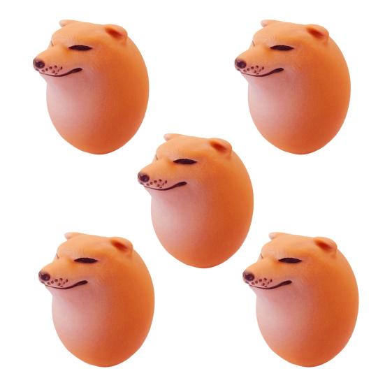 1/2/5Pcs Shiba-Inu Soft Egg Toy with LED Slow Rebound Stress Anxiety Relief Portable Kids Teens Adults Light-up Dog Squeeze Squishes Sensory Fidget