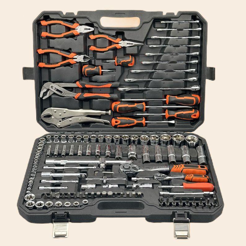 Multifunctional Auto & Motorcycle Repair Tool Set with Ratchet Socket Wrench