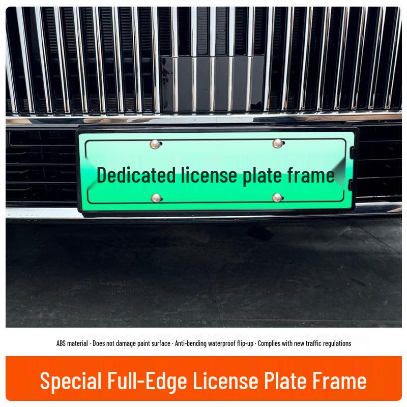 2025 Alpine 8/9 and New Energy Vehicle Full-Coverage Green License Plate Frames