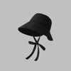 Women's Large Brim Light Strap Bucket Sun Hat - Fashionable, Versatile, Plain, and Ideal for Spring & Summer.