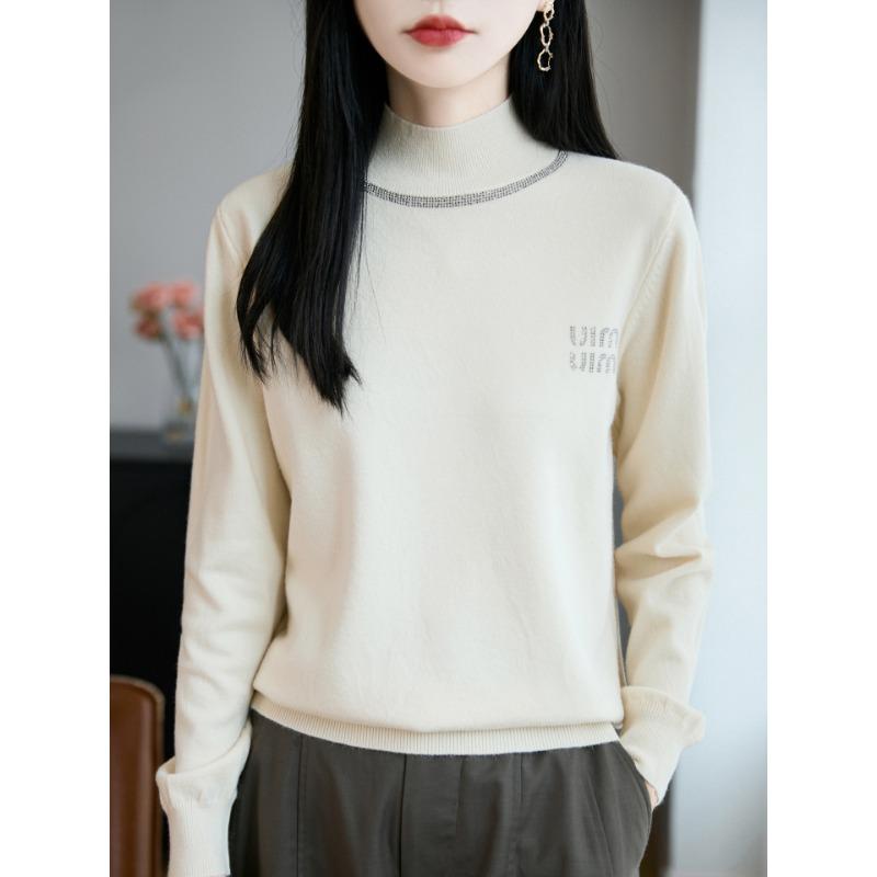 

DAFIFY Женская мода повседневная осень-зима однотонный принт длинный рукав полуводолазка свитера M