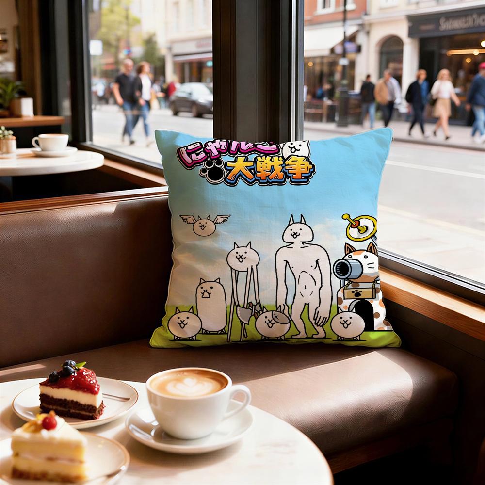 Game The Battle Cats Cushion Cover Decorative Cushions Covers Cover Sofa x Pillow Piece x x Pillowcase