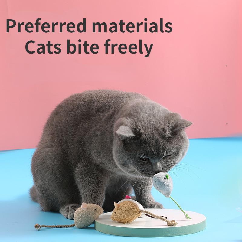 Pet Supplies Simulated Mouse and Cat Toys Self Entertaining and Relieving Cat Toys Cat Mint Balls Scratch and Bite Resistant