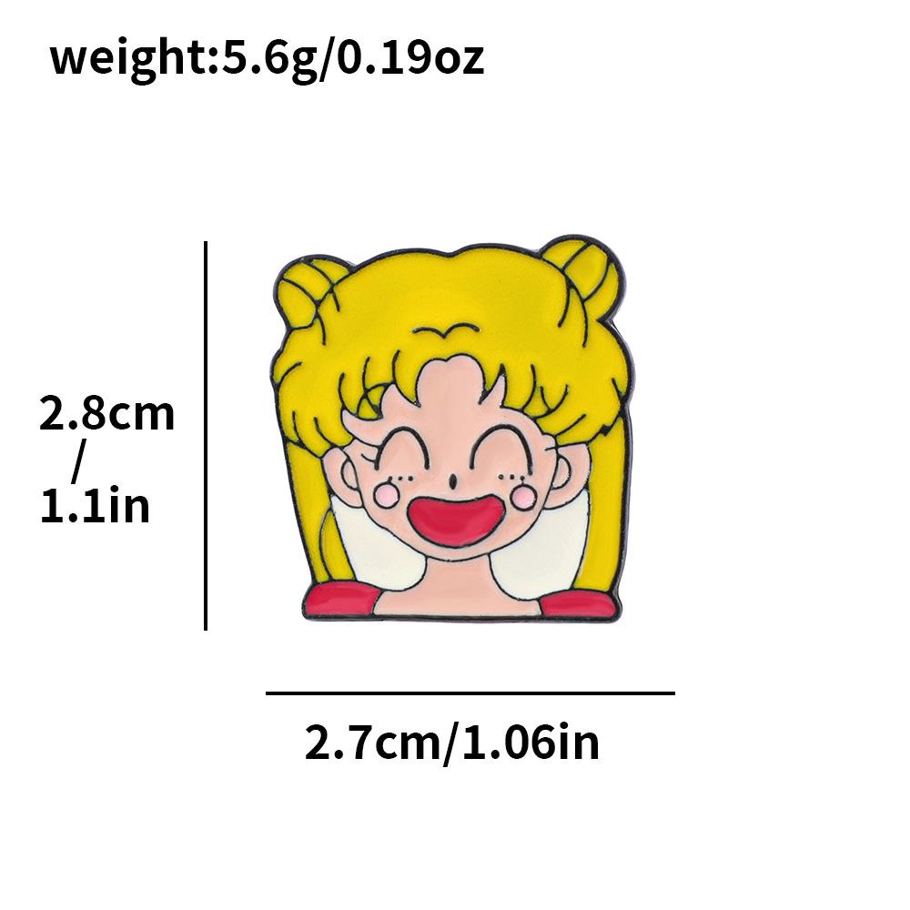 

Cute Creative Personality Sailor Moon Hare Beauty Girl Alloy Brooch Sunman Sailor Moon Badge
