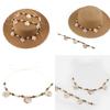 Panama Hat Band Fedoras Sun Hat Rope Belt Hat Decorative Band with Sea Shell