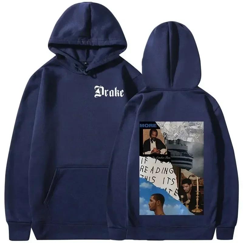 Rapper Drake Music Album Cover Graphic Hoodies Men's Fashion Hip Hop Vintage Sweatshirts Y2k