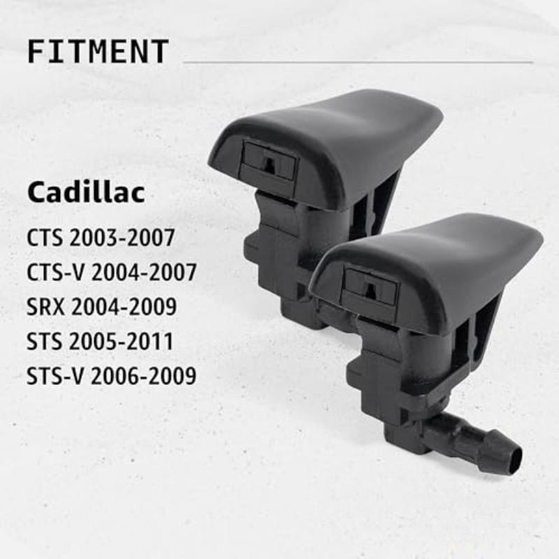 2pcs Car Front Windshield Washer Nozzle for CADILLAC CTS SRX OEM No. 15778747 Front Windshield Wiper Spray Nozzles