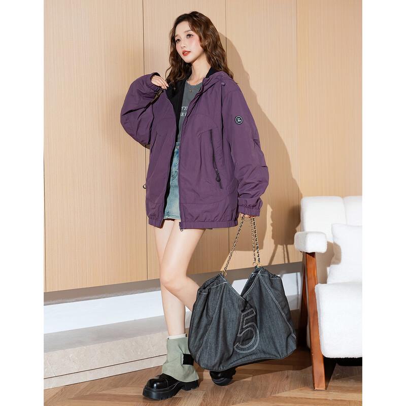 TonLion Women's Reversible Hooded Casual Jacket