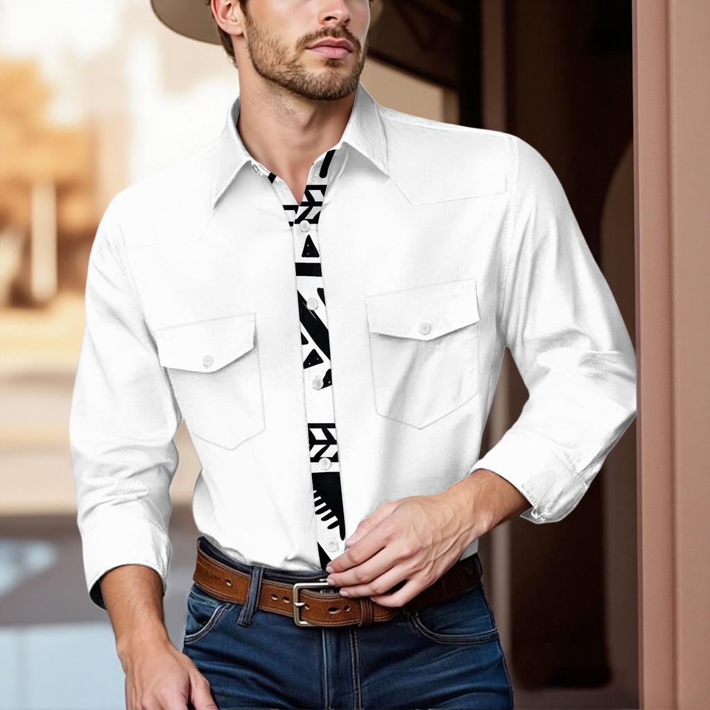 Men'S Fashionable Lapel And Shoulder Length Short Sleeved Casual Top