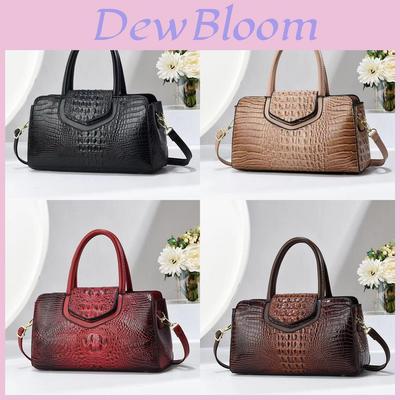 Stylish Large Capacity Crocodile Pattern Handbag For Moms In Black Khaki Red Brown Gray White