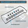Valve Cover Gasket Set - Compatible With 2.0L 2.3L 2.4L 2002-2015 Honda Accord, Civic, CR-V, Element, Crosstour, Acura CSX, ILX, RDX, RSX, TSX -