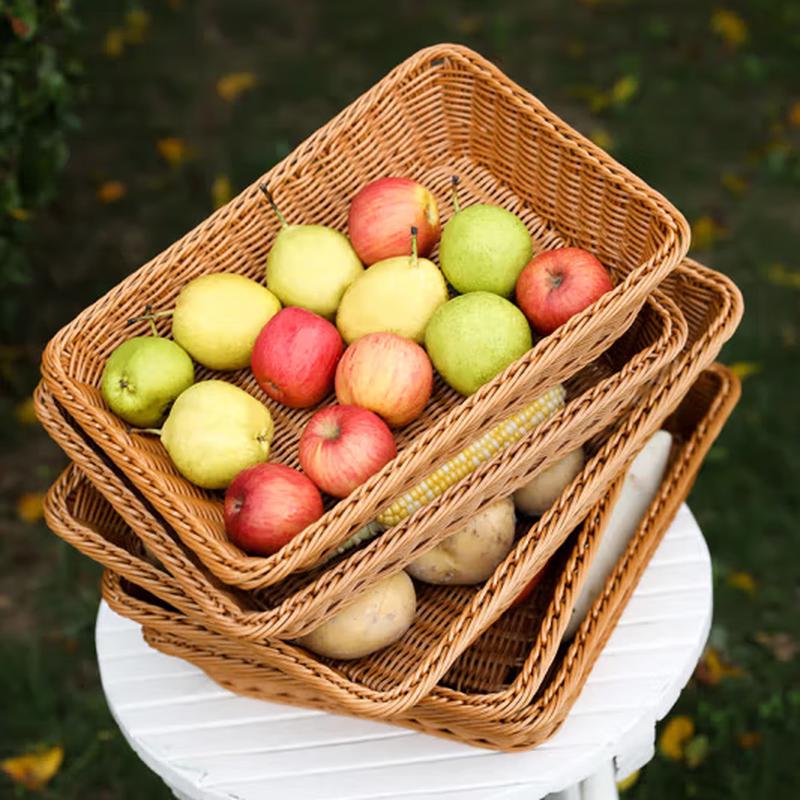 SIFAR Imitation Rattan Bread & Fruit Basket