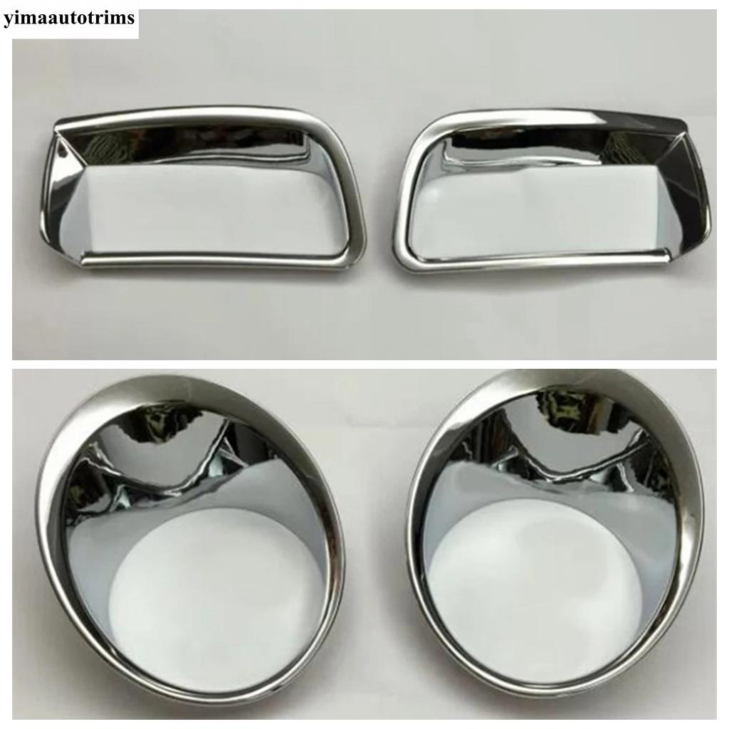 Front Rear Fog Lights Lamps Ring Cover Trim For Toyota Land Cruiser Prado FJ150 2014 - 2017 ABS Chrome Accessories Interior Kit