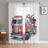 Truck Car Cartoon Window Treatment Tulle Modern Sheer Curtains for Kitchen Living Room the Bedroom Curtains Decoration