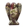 Rose Quartz and Jade Angel Carvings - Semi-Precious Crystal Home Decor