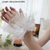Sweet White Lace Cuff Pearl Bow Detachable Fake Flared Sleeves False Sleeve Cuffs Cosplay Ornament