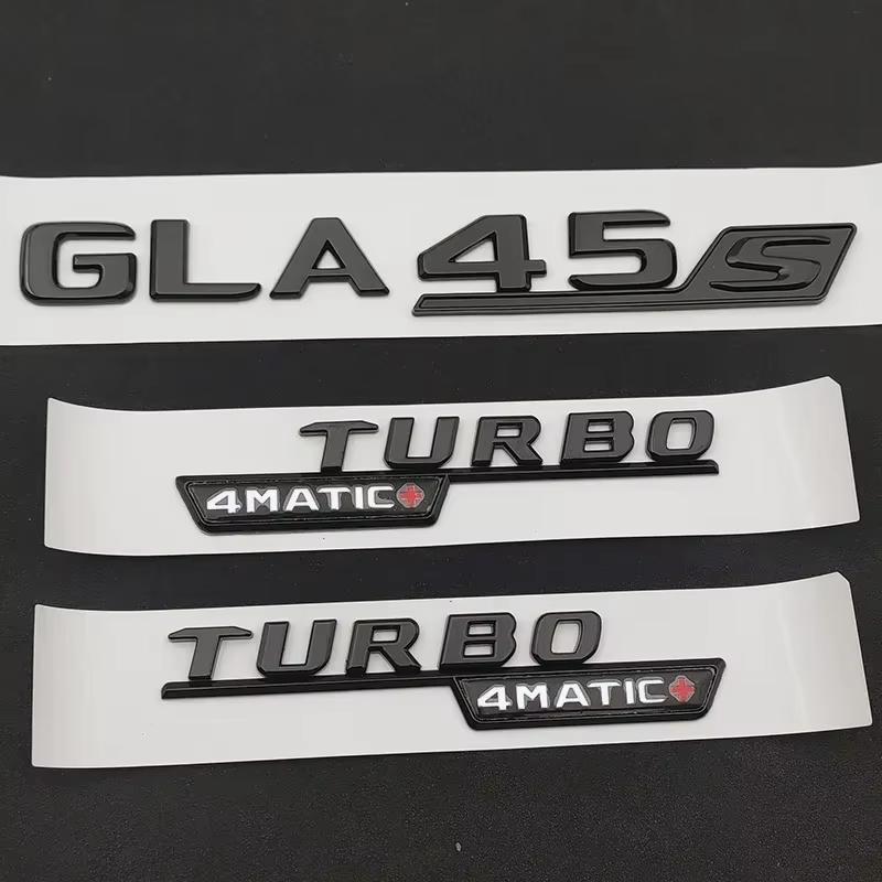 3D ABS Auto Heckklappe Schriftzüge GLA 35 45 45S Turbo 4matic Emblem Logo Für Mercedes GLA35 GLA45 GLA45S AMG X156 Zubehör