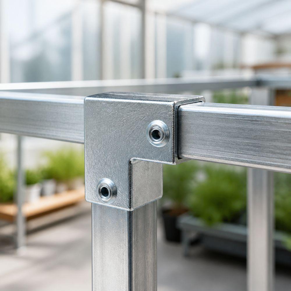 50mm Square Tube Connector Weld-Free Assembly Thickened Structure Tube Joint Bracket Galvanized Steel Multiway Connection